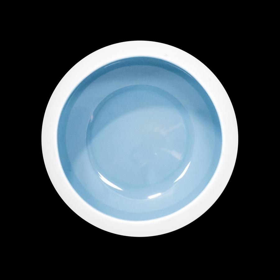 Creme Jouet Vitrified Porcelain Ash Blue Round Bowl 12cm