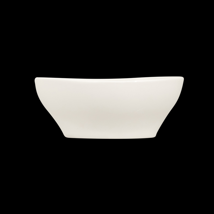 Artisan Creme Vitrified Fine China White Island Triangle Bowl 14cm