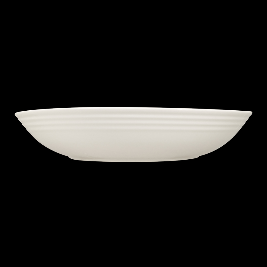Creme Galerie Vitrified Porcelain White Round XL Buffet Bowl 39cm