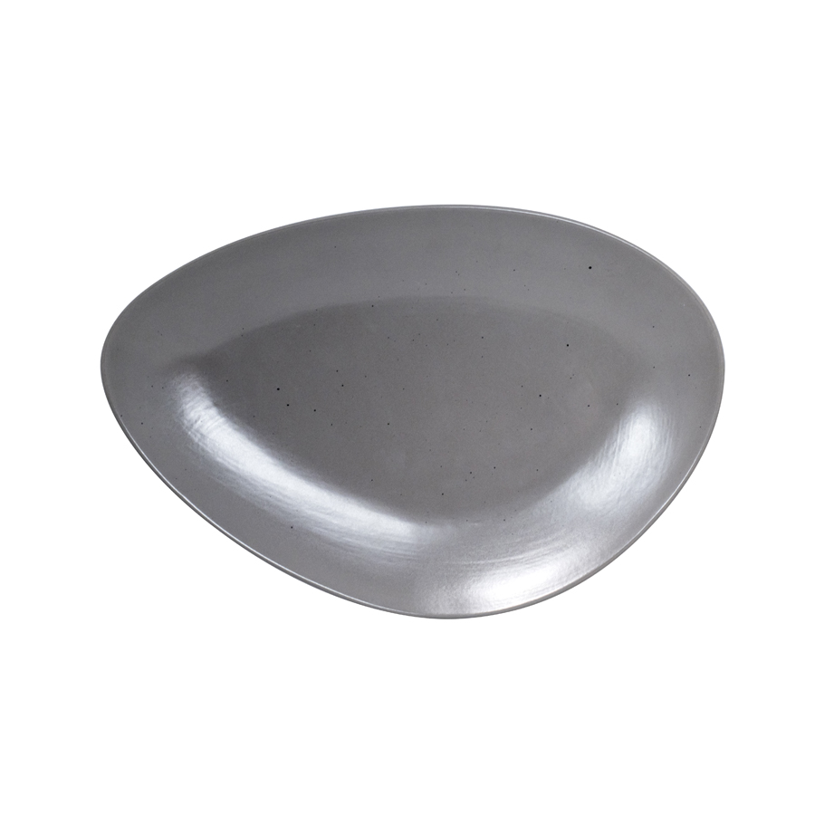 Artisan Pebble Vitrified Fine China Grey Island Plate 37cm