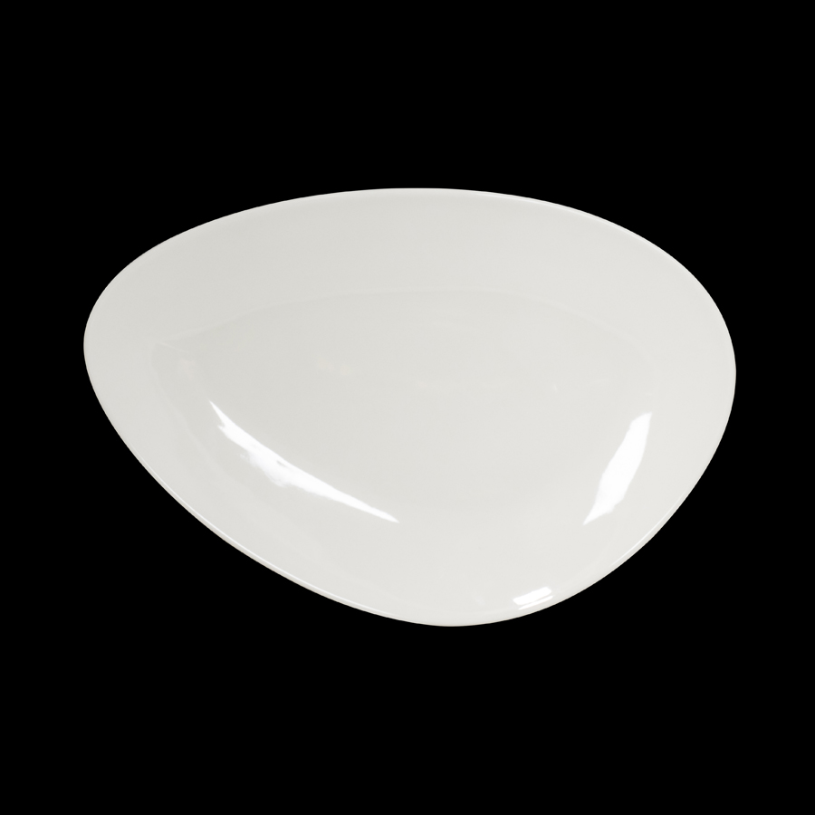 Artisan Creme Vitrified Fine China White Island Plate 33cm