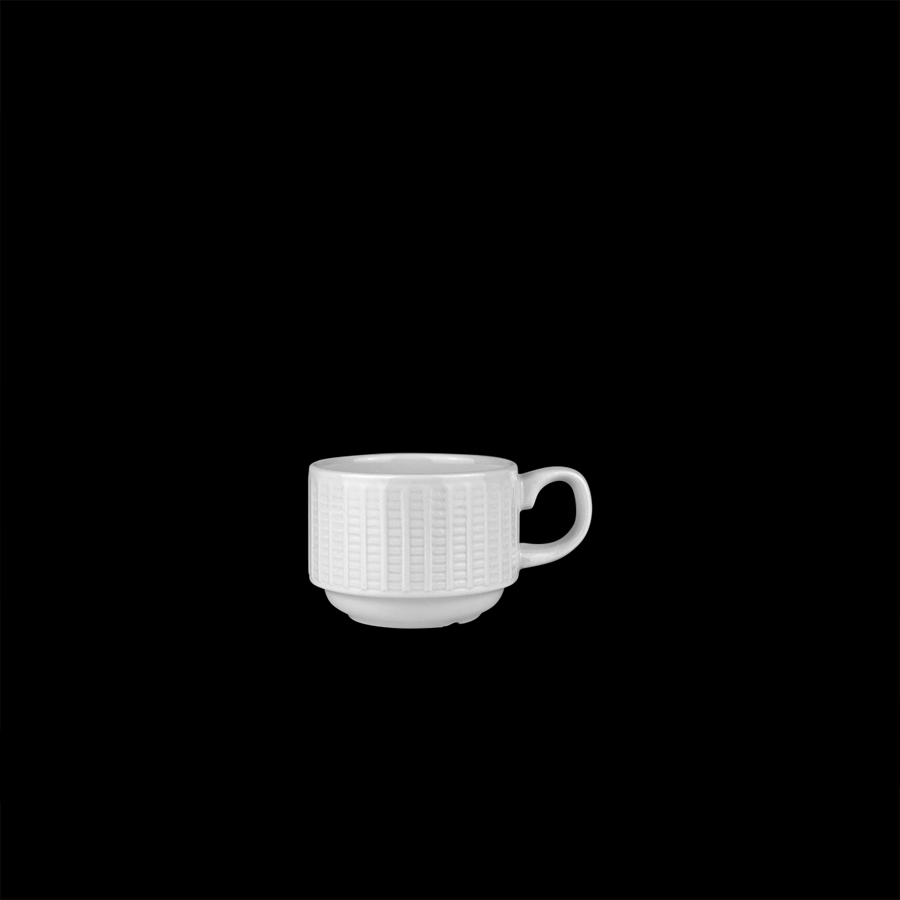 Steelite Willow Vitrified Porcelain White Round Cup Stacking 8.5cl