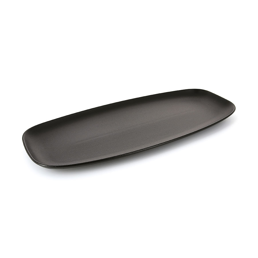 Revol Club Porcelain Club Black Rectangular Tray 48x21cm