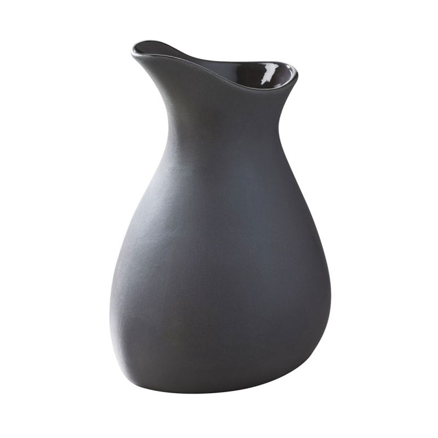 Revol Likid & Solid Porcelain Black & Red Pouring Jug 16.2x11x10cm 50cl