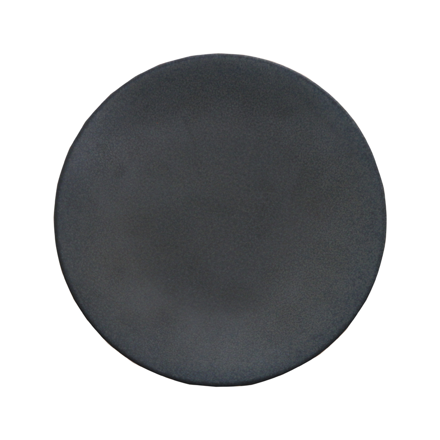 Artisan Andromeda Vitrified Stoneware Round Black Coupe Plate 21cm
