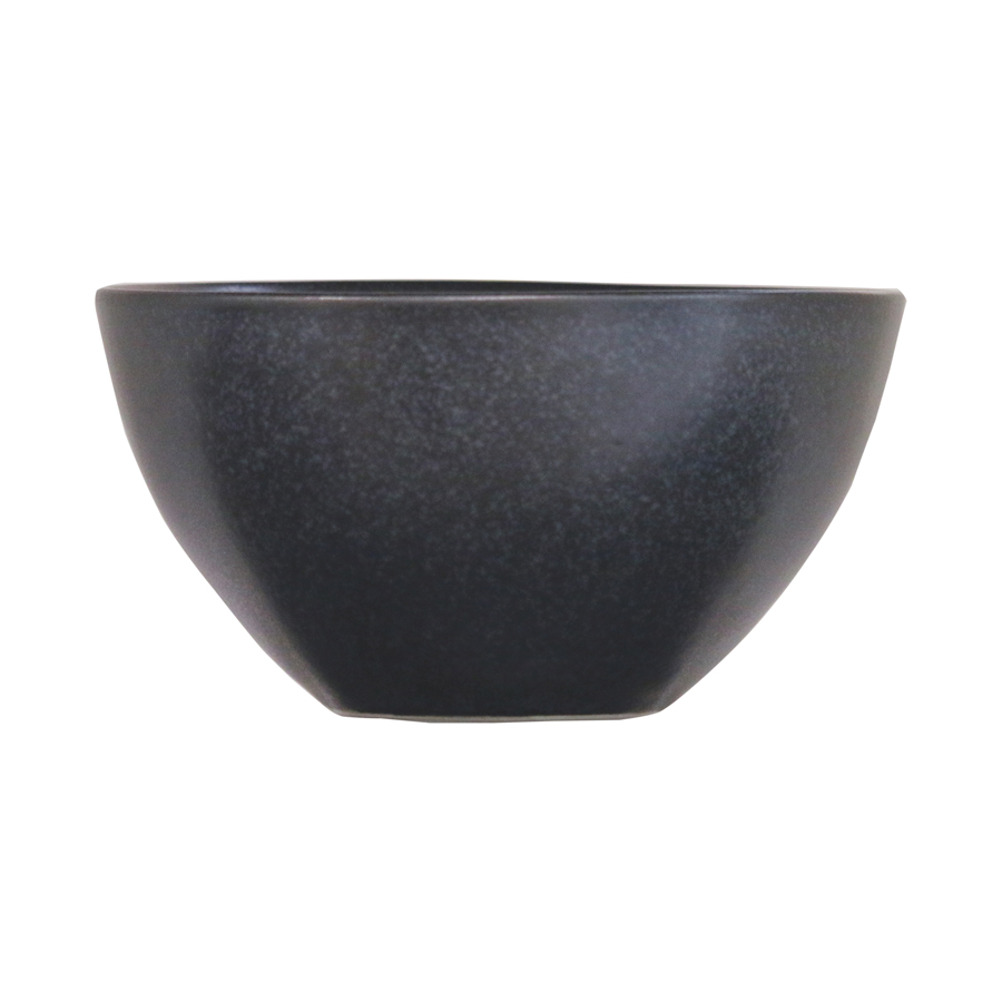Artisan Andromeda Vitrified Stoneware Round Black Deep Bowl 15.5cm