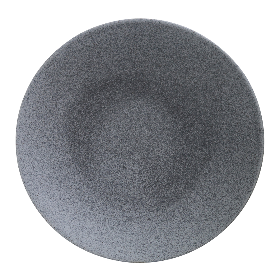 Artisan Kernow Vitrified Stoneware Grey Round Coupe Plate 32cm