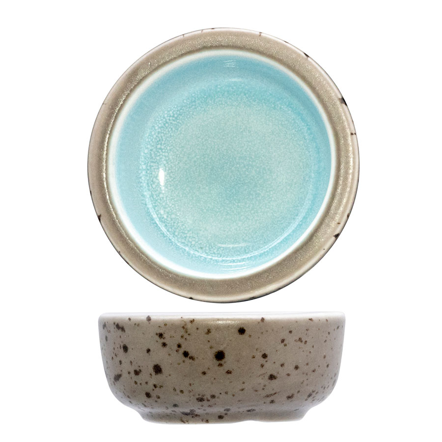 Artisan Trevone Vitrified Stoneware Blue Round Butter Pat 7cm