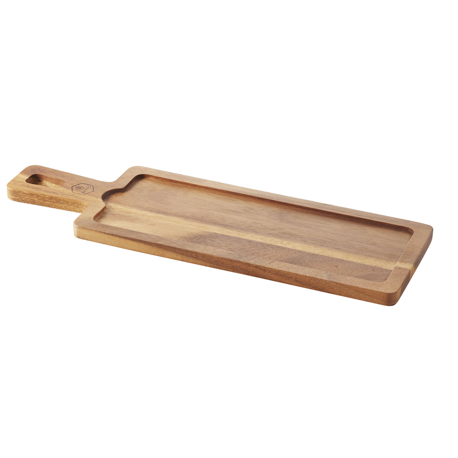 Revol Basalt Acacia Wood Rectangular Liner With Handle 43x14cm