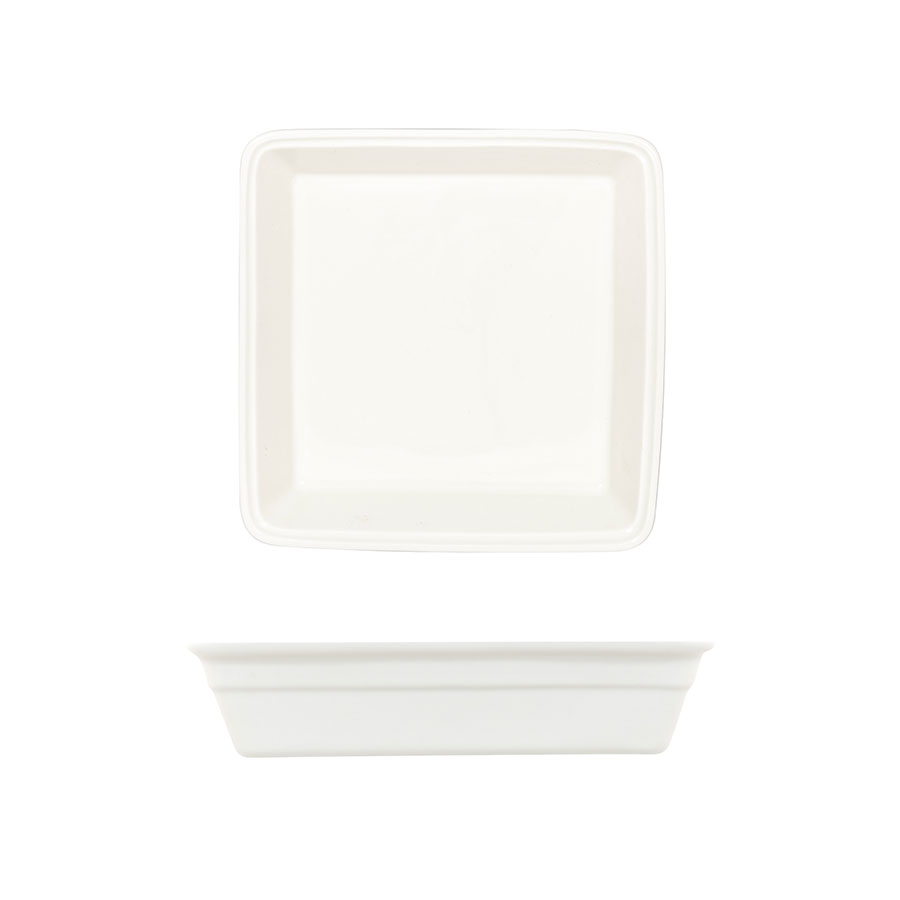 Creme Galerie Vitrified Porcelain White Square Baking Dish 25.5x25.5cm