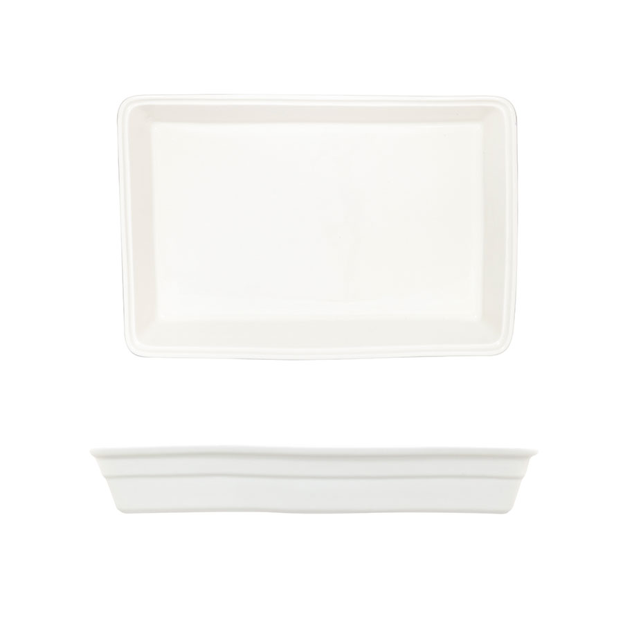 Creme Galerie Vitrified Porcelain White Oblong Baking Dish 39x25.5cm
