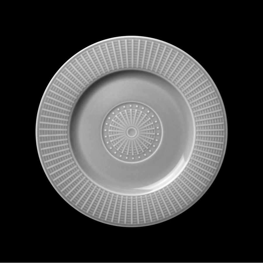 Steelite Willow Vitrified Porcelain White Round Gourmet Plate Accent 18.5cm 7 1/4 Inch