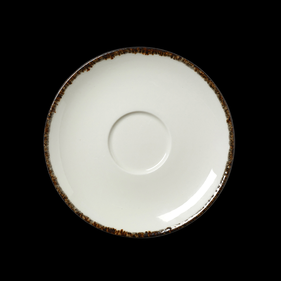 Steelite Charcoal Dapple Vitrifird Porcelain Round Saucer 15cm 6 Inch