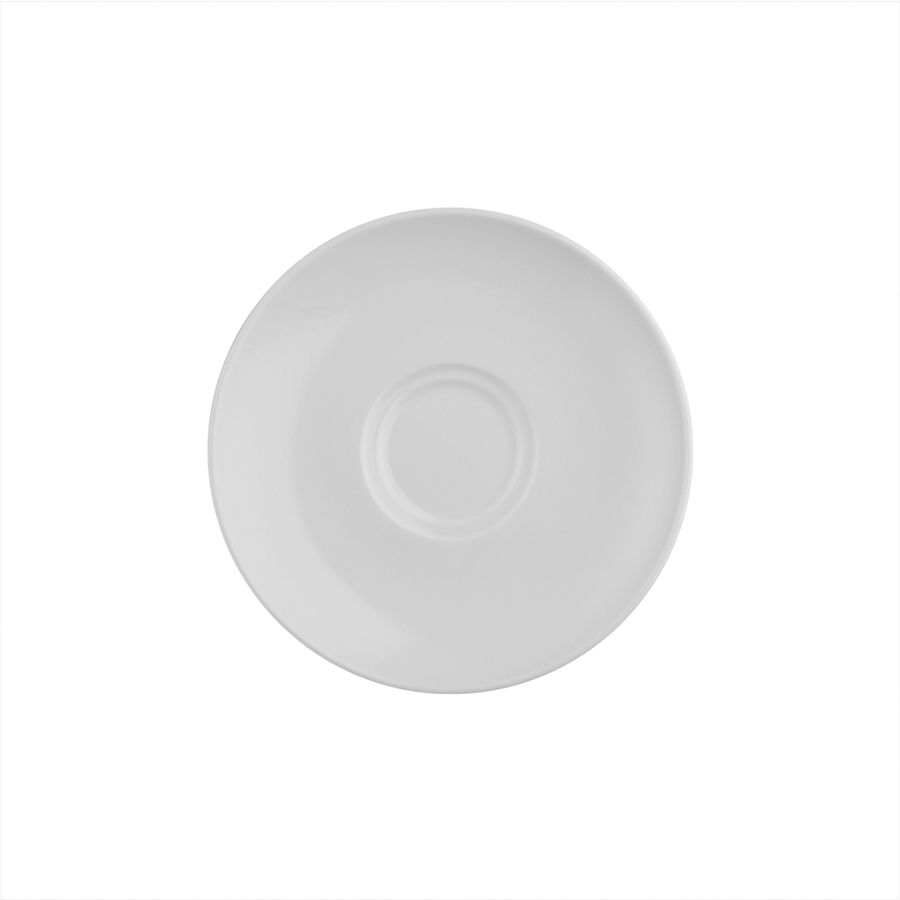 Creme Renoir Vitrified Porcelain White Round Saucer 13cm