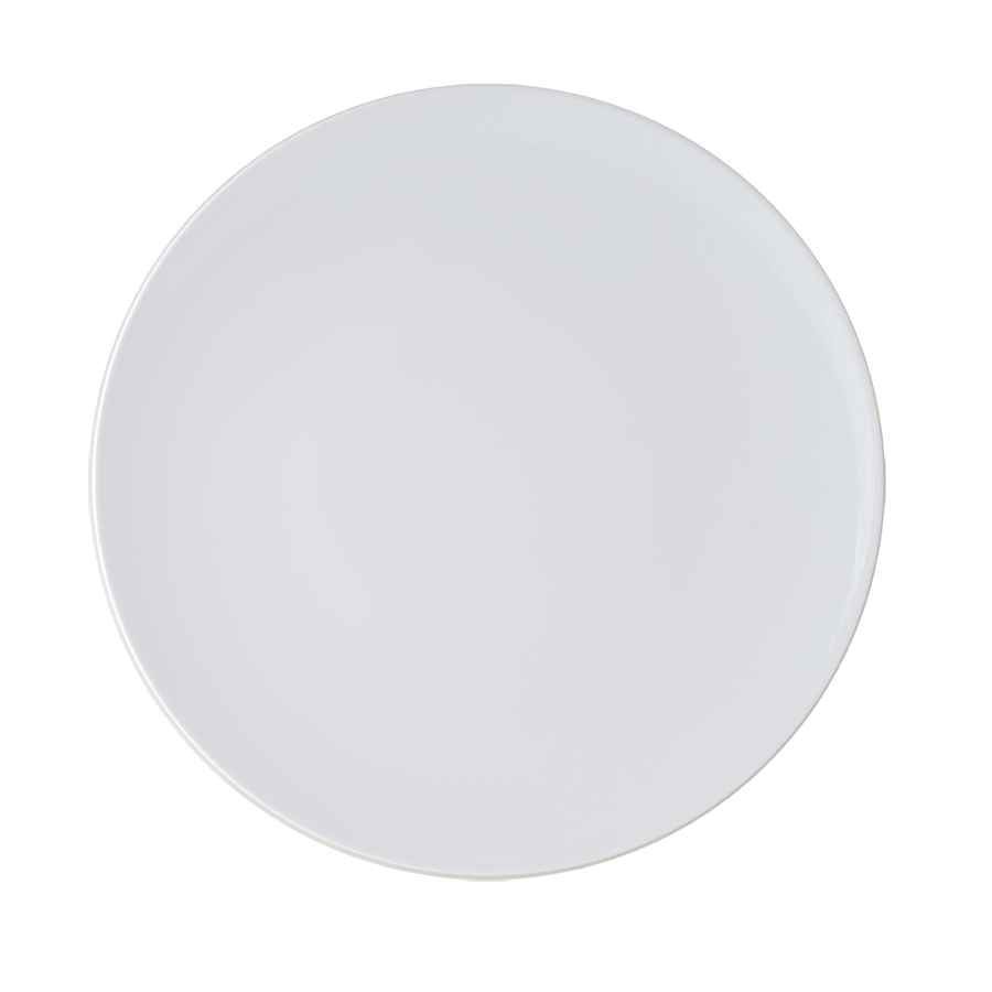 Ariane Circuit Vitrified Porcelain White Round Coupe Plate 17 cm