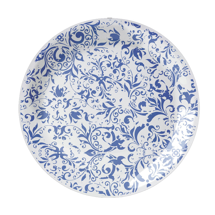 Steelite Ink Vitrified Porcelain Legacy Blue Round Coupe Plate 15.25cm