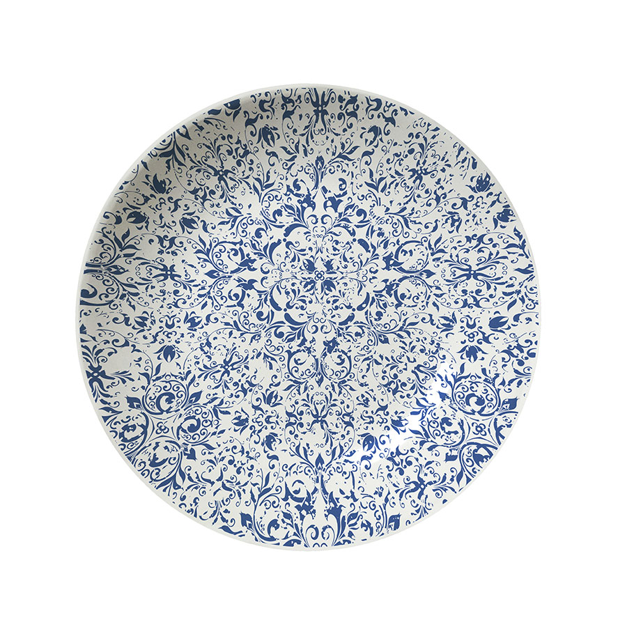 Steelite Ink Vitrified Porcelain Legacy Blue Round Coupe Bowl 25.25cm