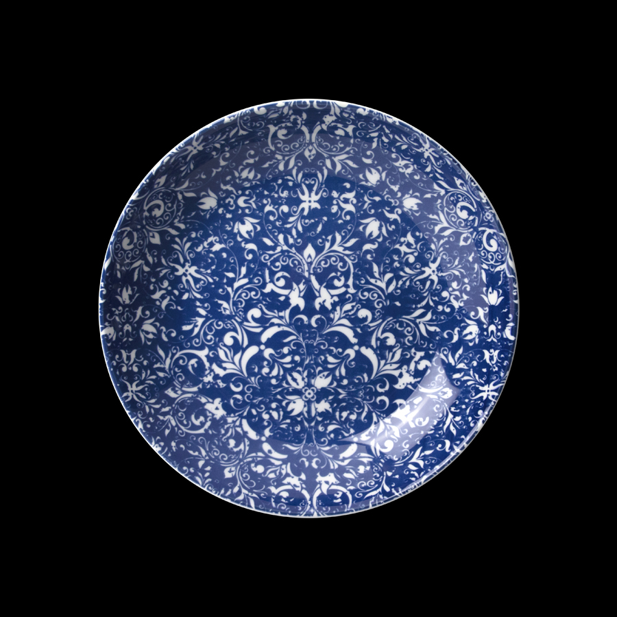 Steelite Ink Vitrified Porcelain Legacy Blue Round Coupe Bowl 21.6cm