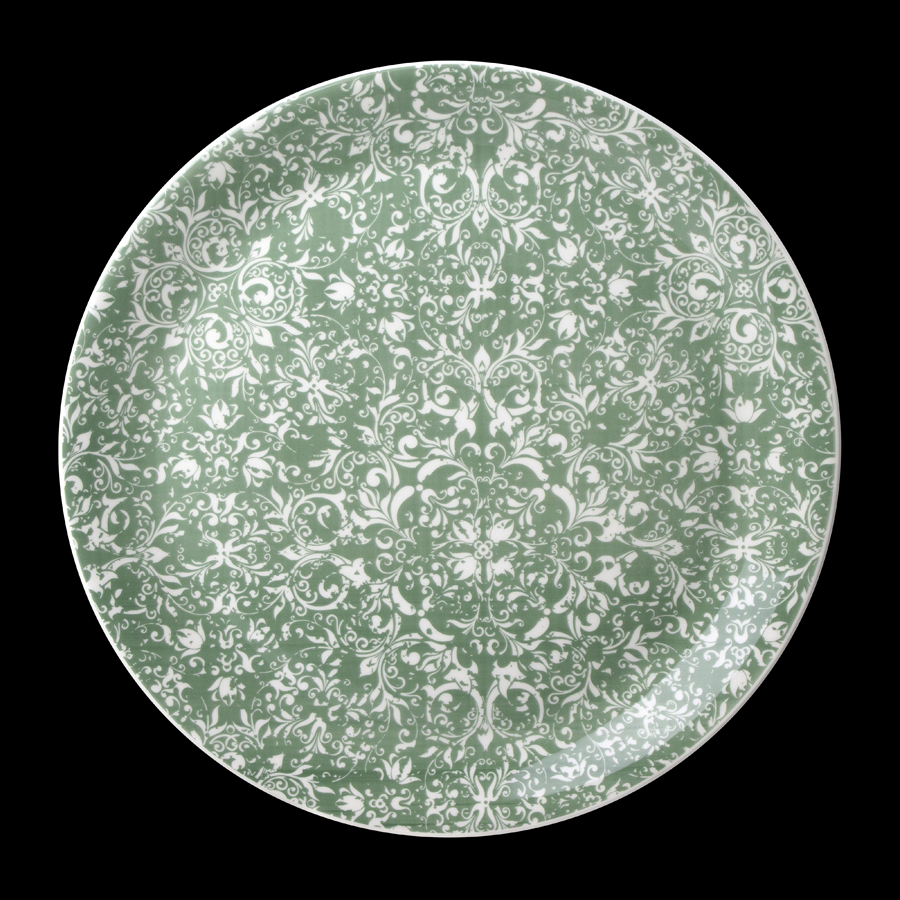 Steelite Ink Vitrified Porcelain Legacy Teal Round Coupe Plate 30cm