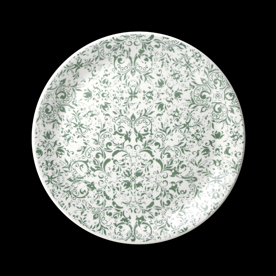 Steelite Ink Vitrified Porcelain Legacy Teal Round Coupe Plate 25.25cm