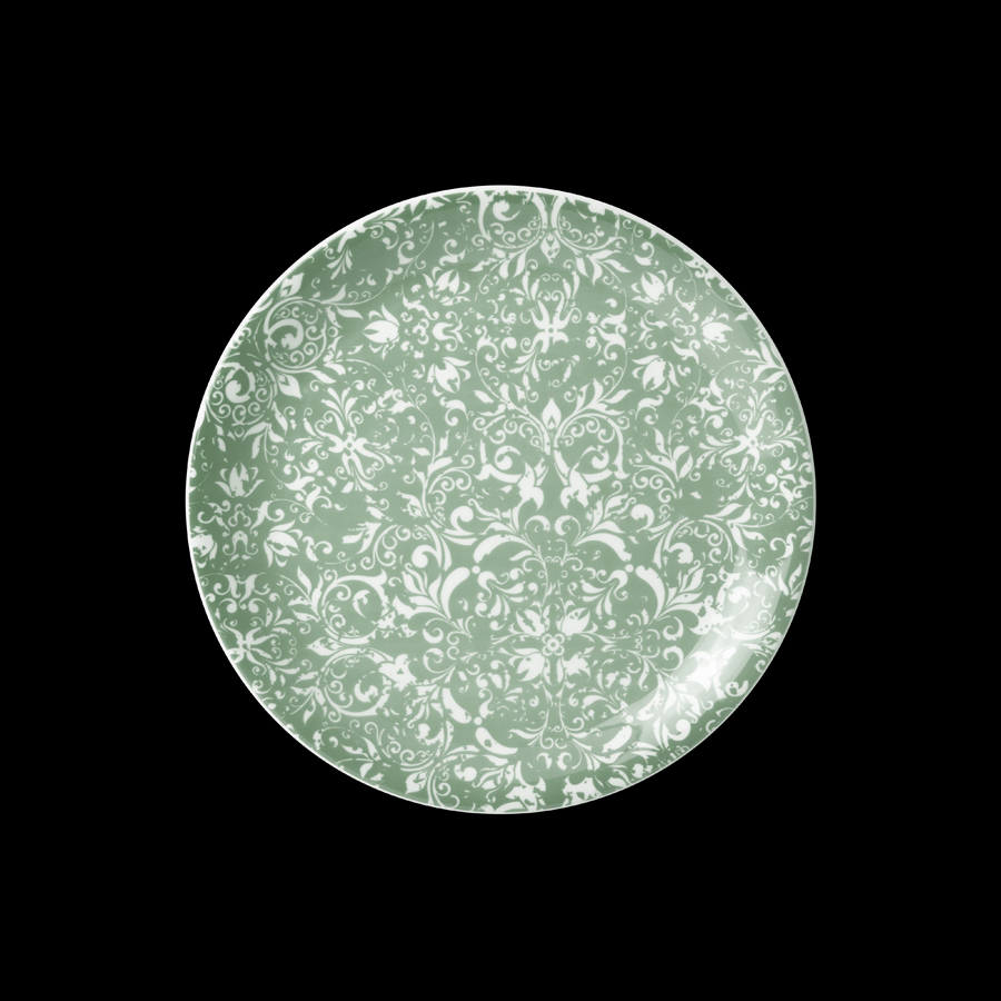 Steelite Ink Vitrified Porcelain Legacy Teal Round Coupe Plate 20.25cm