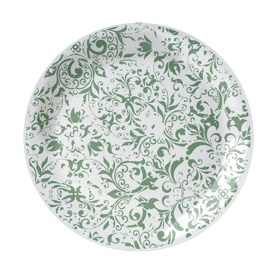 Steelite Ink Vitrified Porcelain Legacy Teal Round Coupe Plate 15.25cm