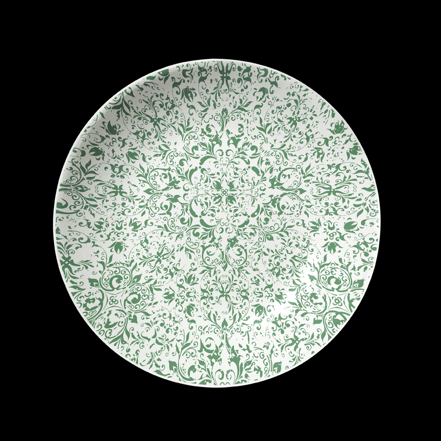 Steelite Ink Vitrified Porcelain Legacy Teal Round Coupe Bowl 25.25cm