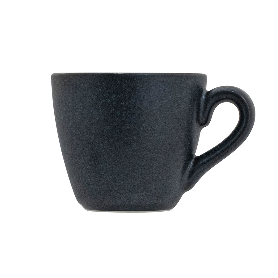 Artisan Andromeda Vitrified Stoneware Black Espresso Cup 3oz