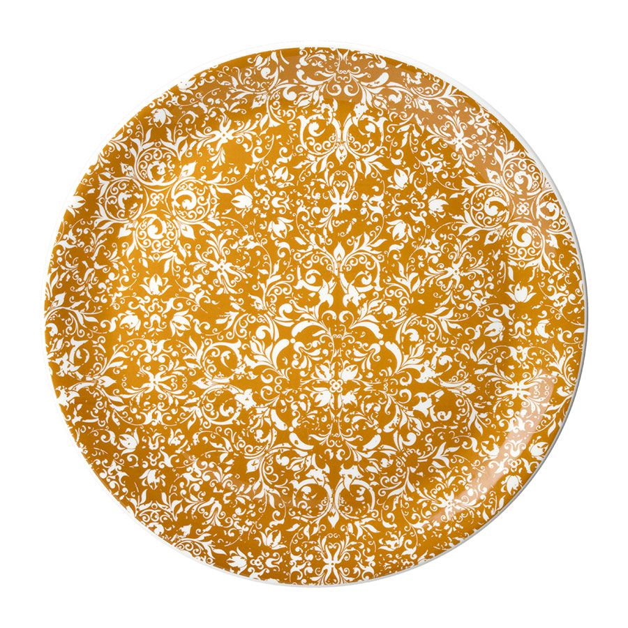Steelite Ink Vitrified Porcelain Legacy Ginger Round Coupe Plate 30cm