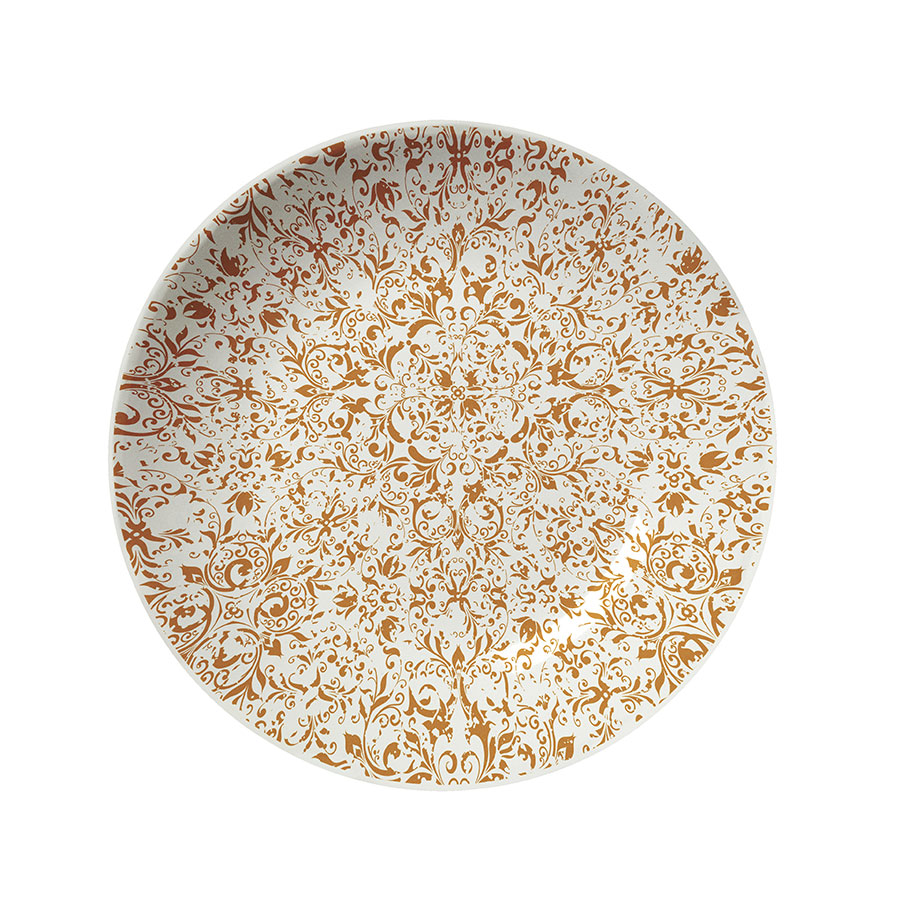 Steelite Ink Vitrified Porcelain Legacy Ginger Round Coupe Bowl 25.25cm