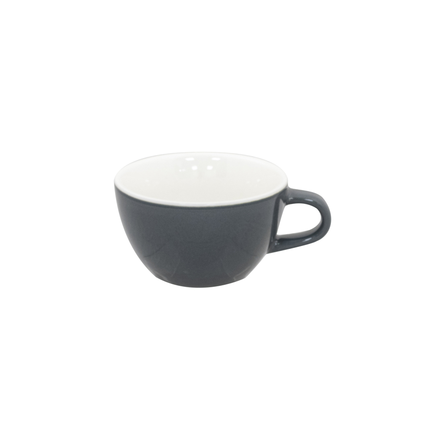 Superwhite Café Porcelain Grey Bowl Shaped Cup 23cl 8oz
