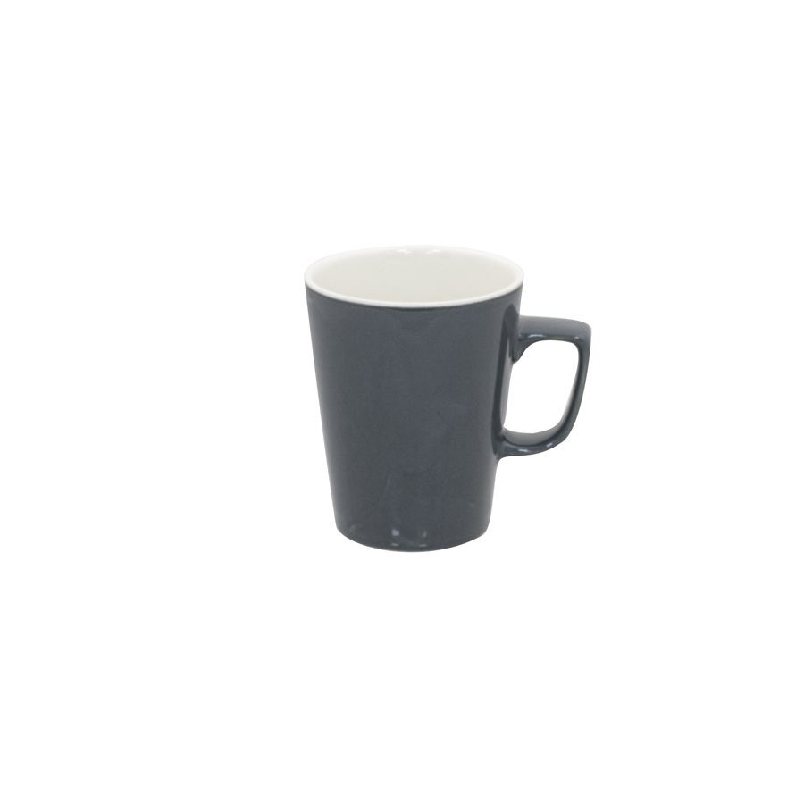 Superwhite Café Porcelain Grey Latte Mug 28.5cl 10oz
