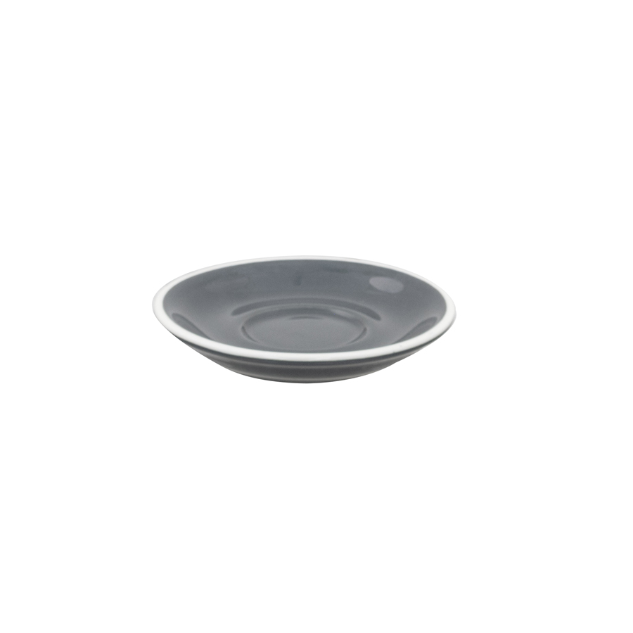 Superwhite Café Porcelain Grey Round Saucer 11cm