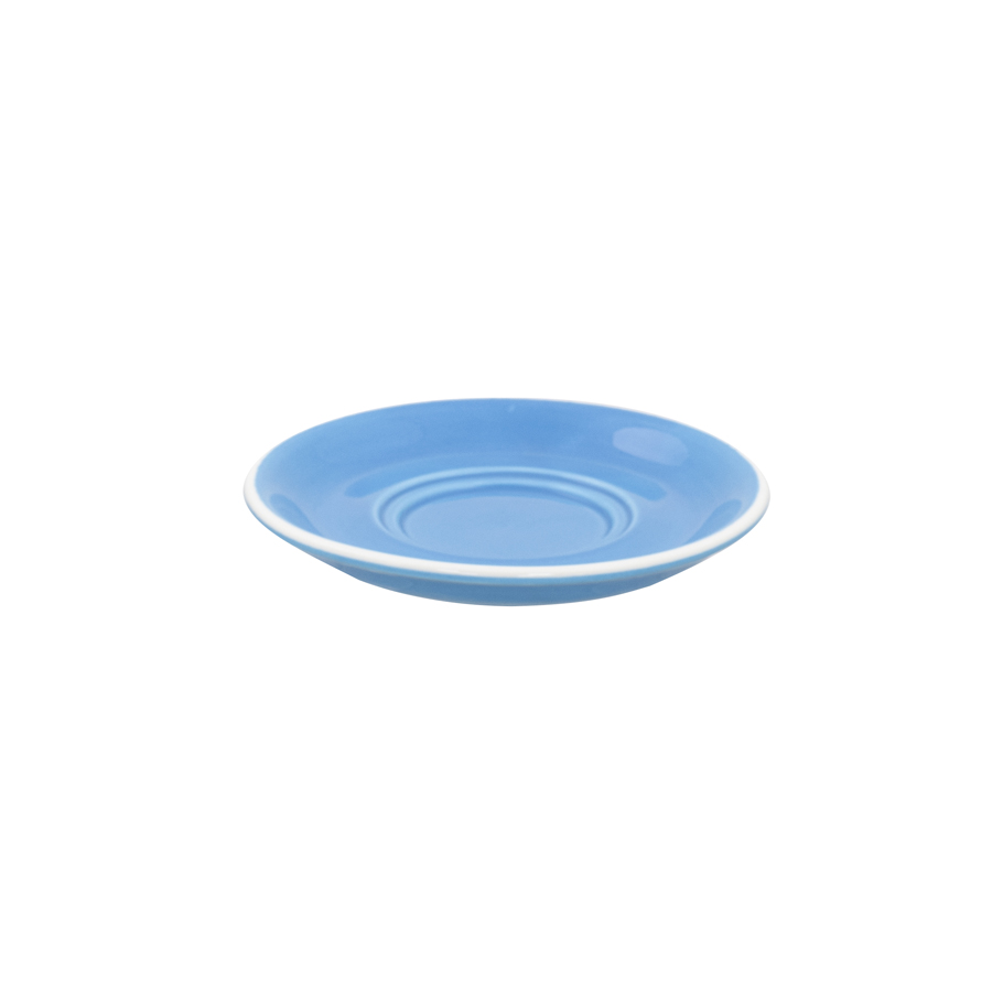 Superwhite Café Porcelain Sky Blue Round Saucer 15.5cm