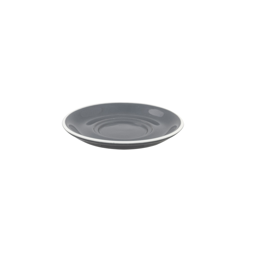 Superwhite Café Porcelain Grey Round Saucer 15.5cm