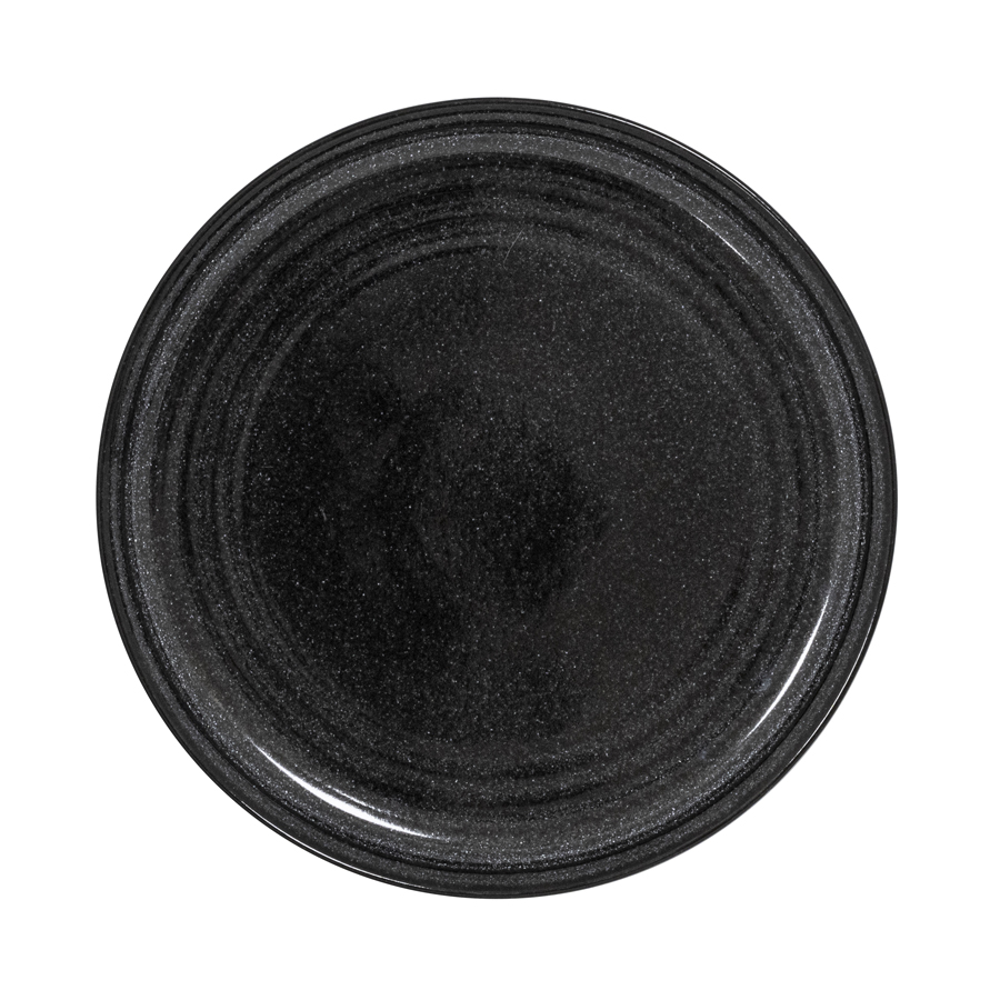 Artisan Grantie Vitrified Fine China Grey Round Coupe Plate 21cm