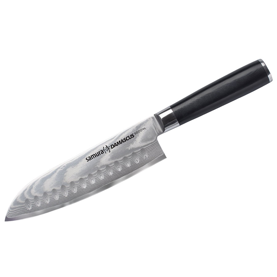 Samura Damascus Santoku Knife 170mm 7in Blade