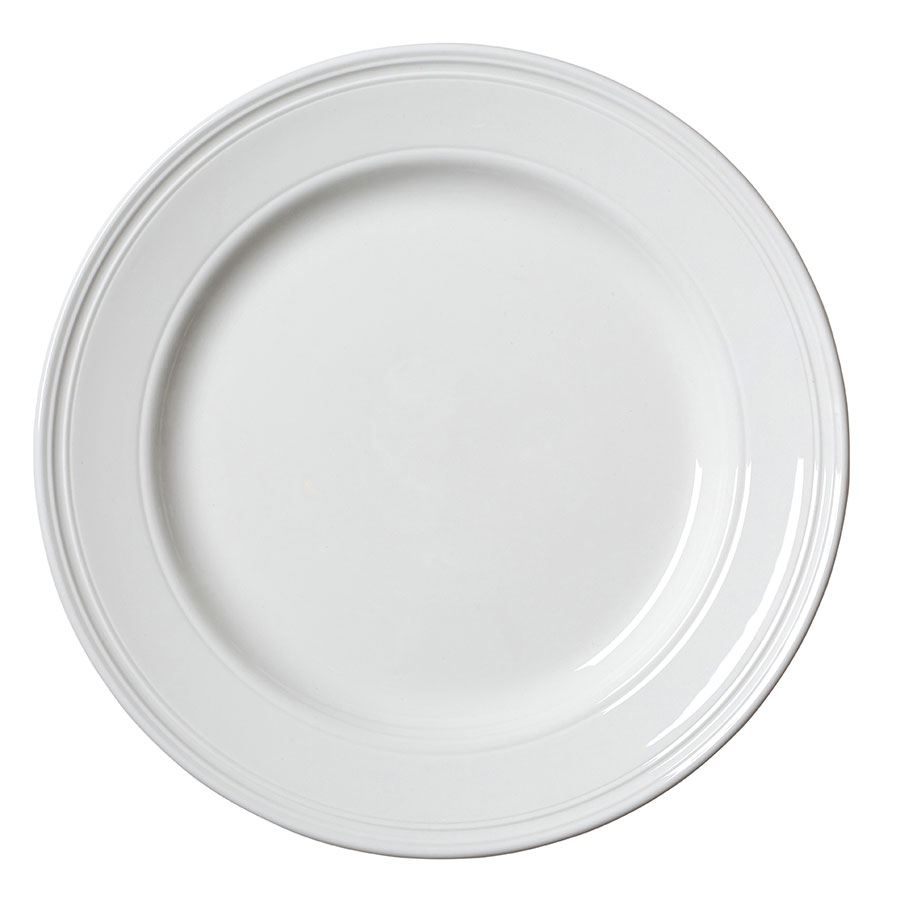 Steelite Bead Vitrified Porcelain White Round Plate 28.5cm