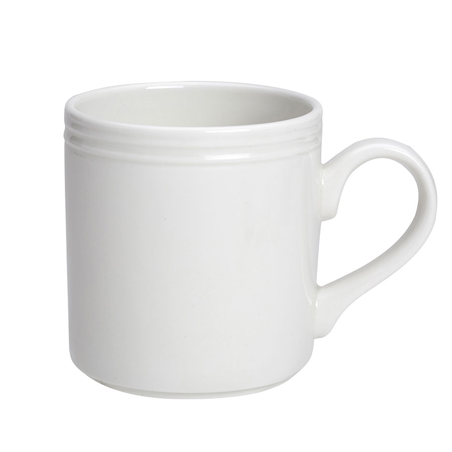 Steelite Bead Vitrified Porcelain White Mug 28.5cl