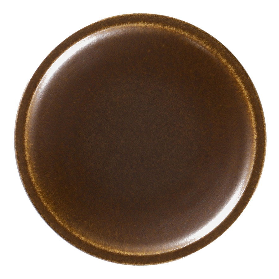 Rak Ease Vitrified Porcelain Rust Round Flat Coupe Plate 16cm