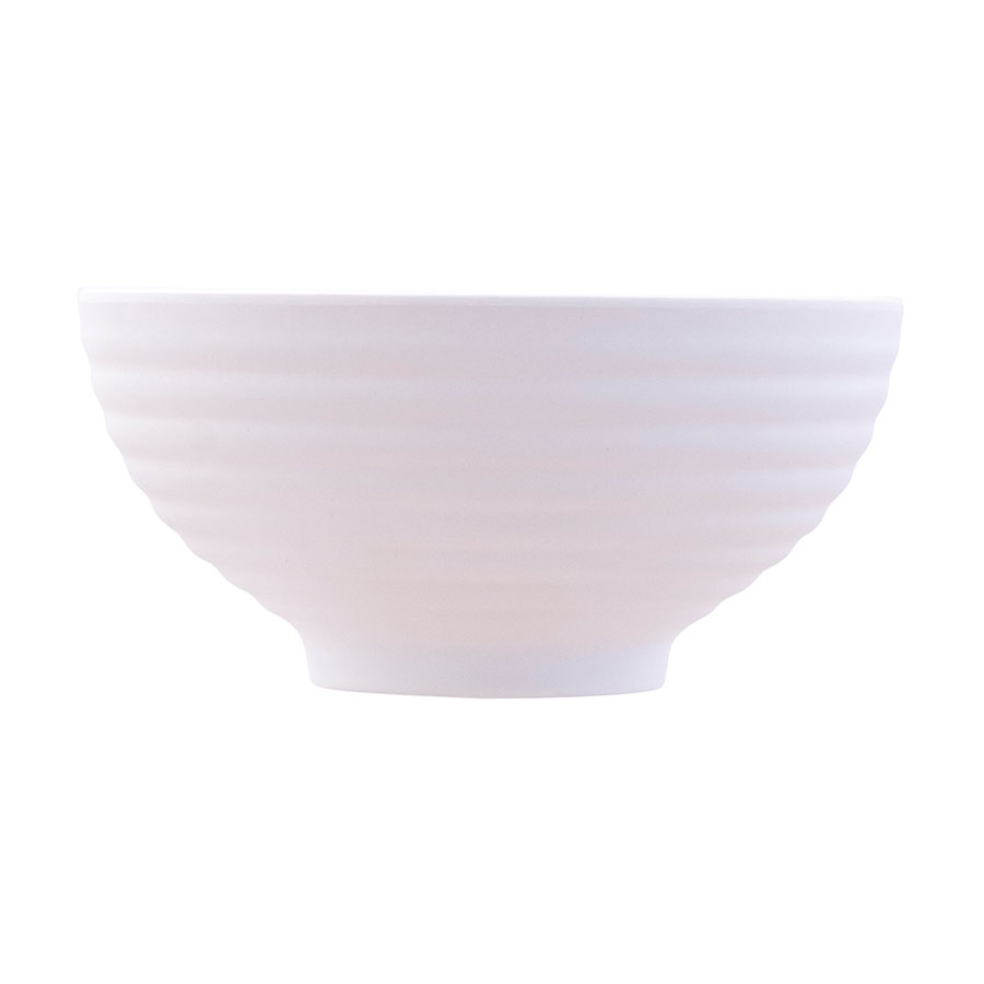 Mirage Fusion Melamine White Round Embossed Bowl 11.5cm