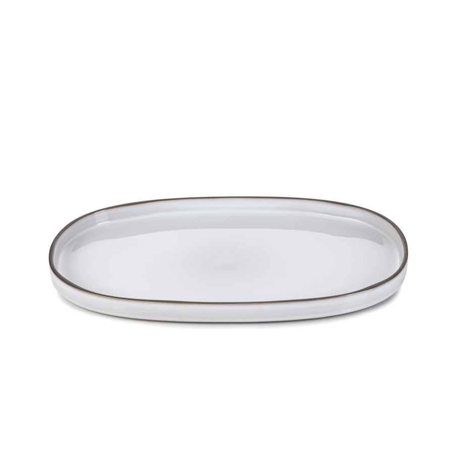 Revol Caractere Ceramic White Oval Plate 35.5x21.8cm