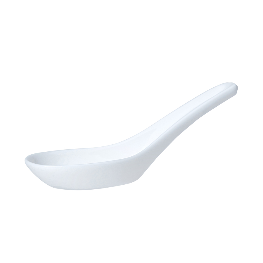 William Edwards Asian Bone China White Oriental Chinese Spoon 14.5x4.5cm