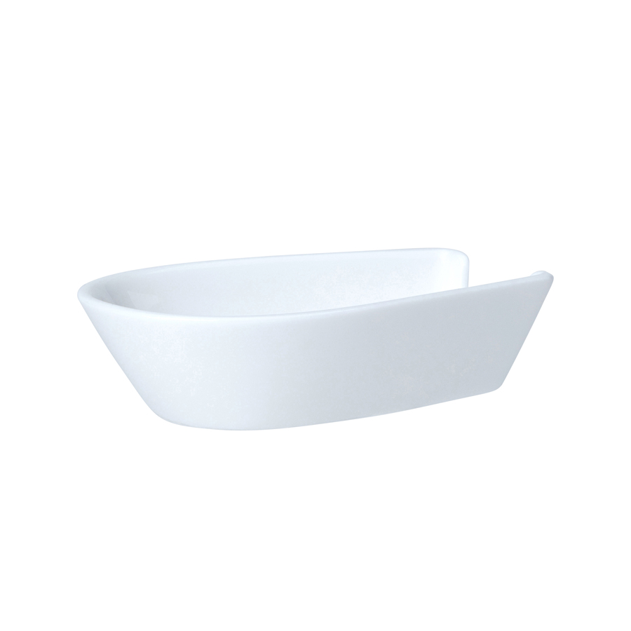 William Edwards Asian Bone China White Oriental Spoon Rest 9x5.5cm