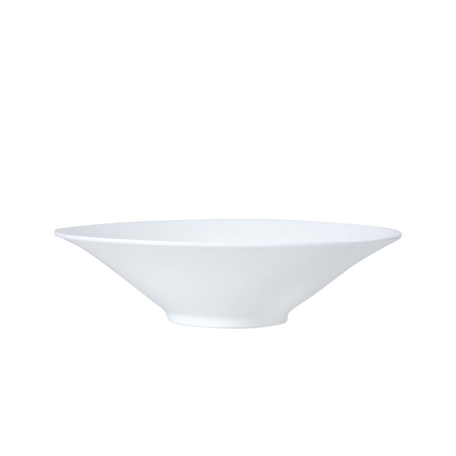William Edwards Snipe Deco Bone China White Round Bowl 22.5cm