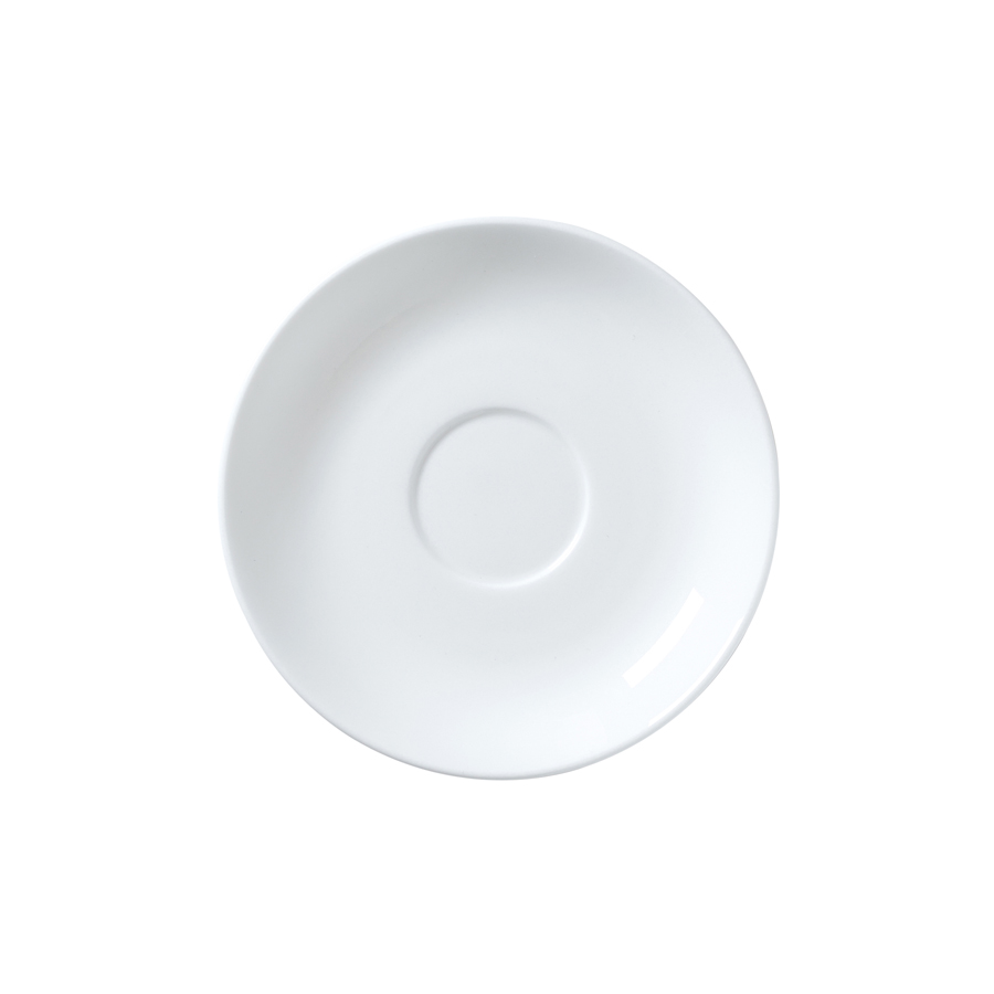 William Edwards Coupe White Bone China Round Low Tea Saucer 16cm