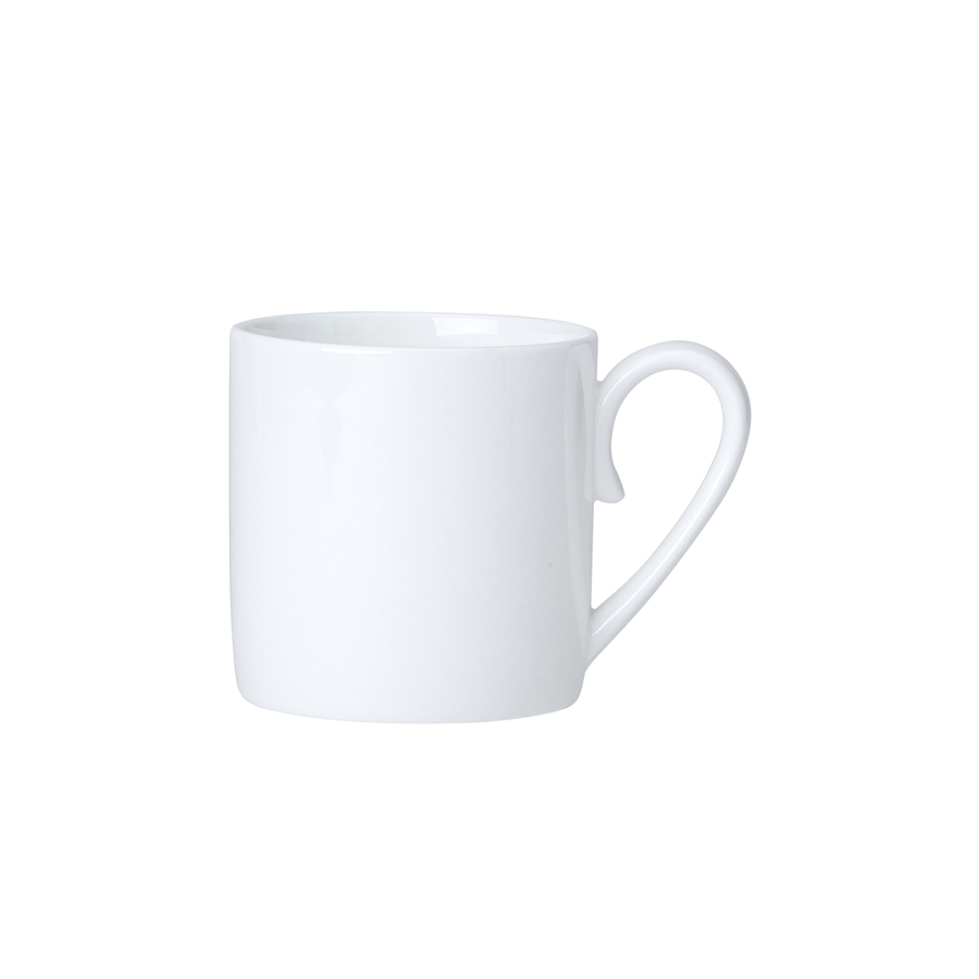 William Edwards Coupe White Bone China Coffee Can 10cl