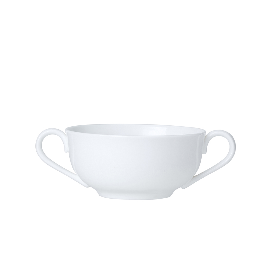 William Edwards Classic White Bone China Round Handled Consomme Cup 5.2cm 20cl