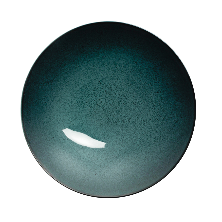 Ariane Javiel Vitrified Porcelain Sea Green Round Coupe Bowl 25cm
