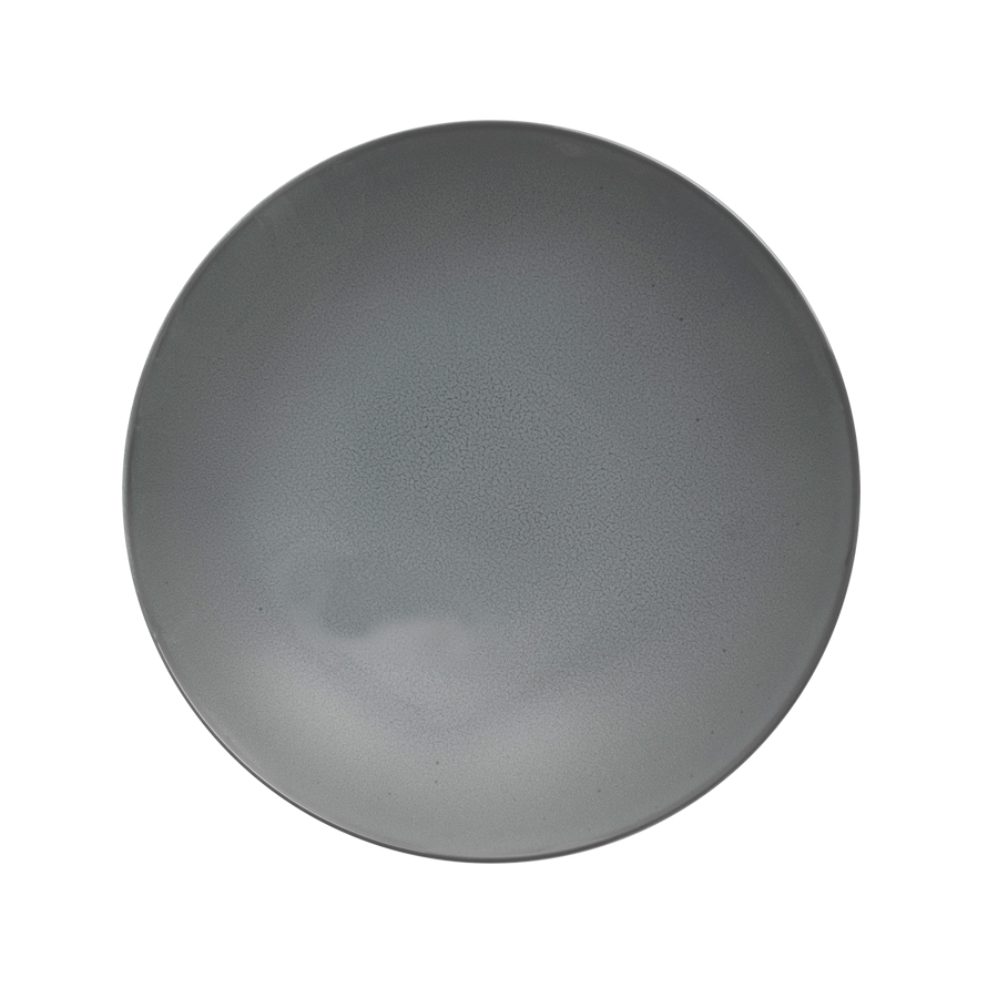 Ariane Javiel Vitrified Porcelain Ash Grey Round Coupe Bowl 25cm